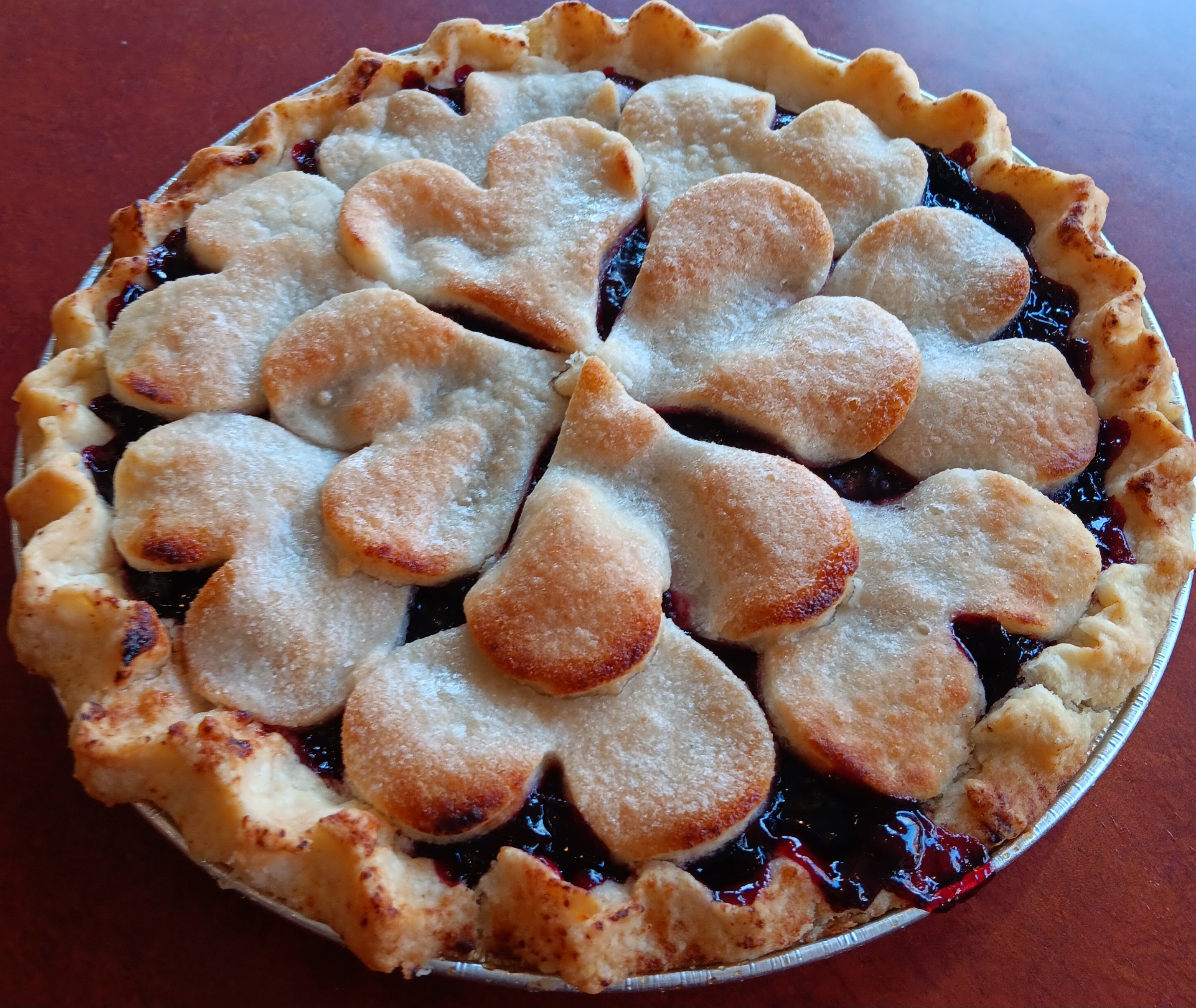 Blue Raspberry Heart Pie