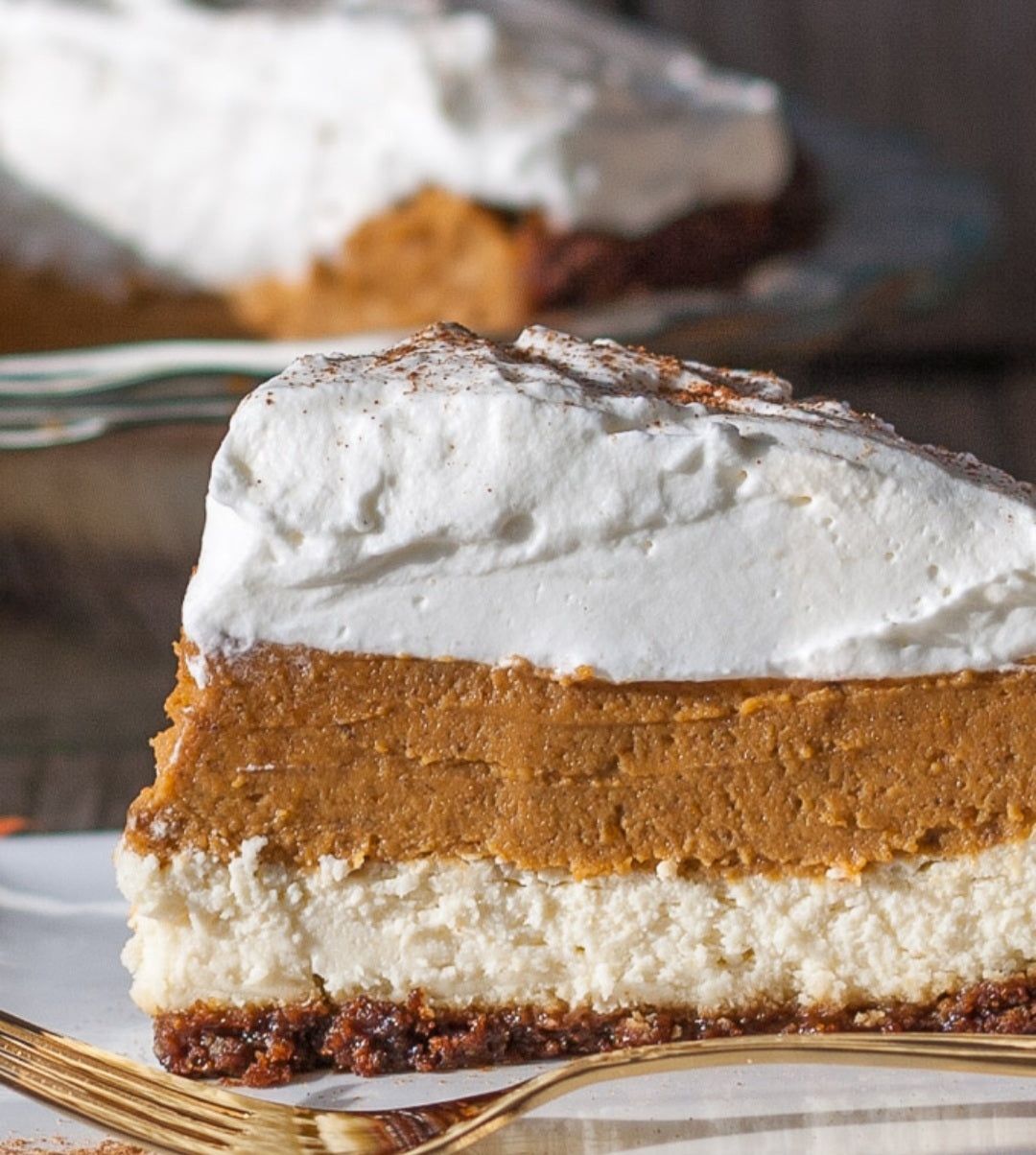 Layered Pumpkin Cheesecake Pie